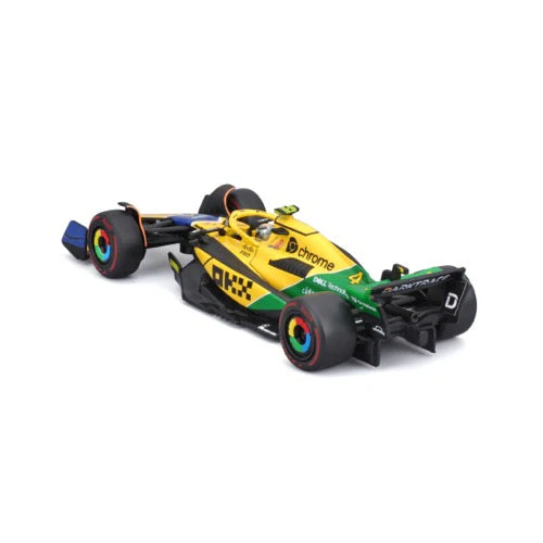 Bburago 01895 1/43 2024 McLaren F1 Senna Livery Driver No.4 Norris with Helmet - Image 4