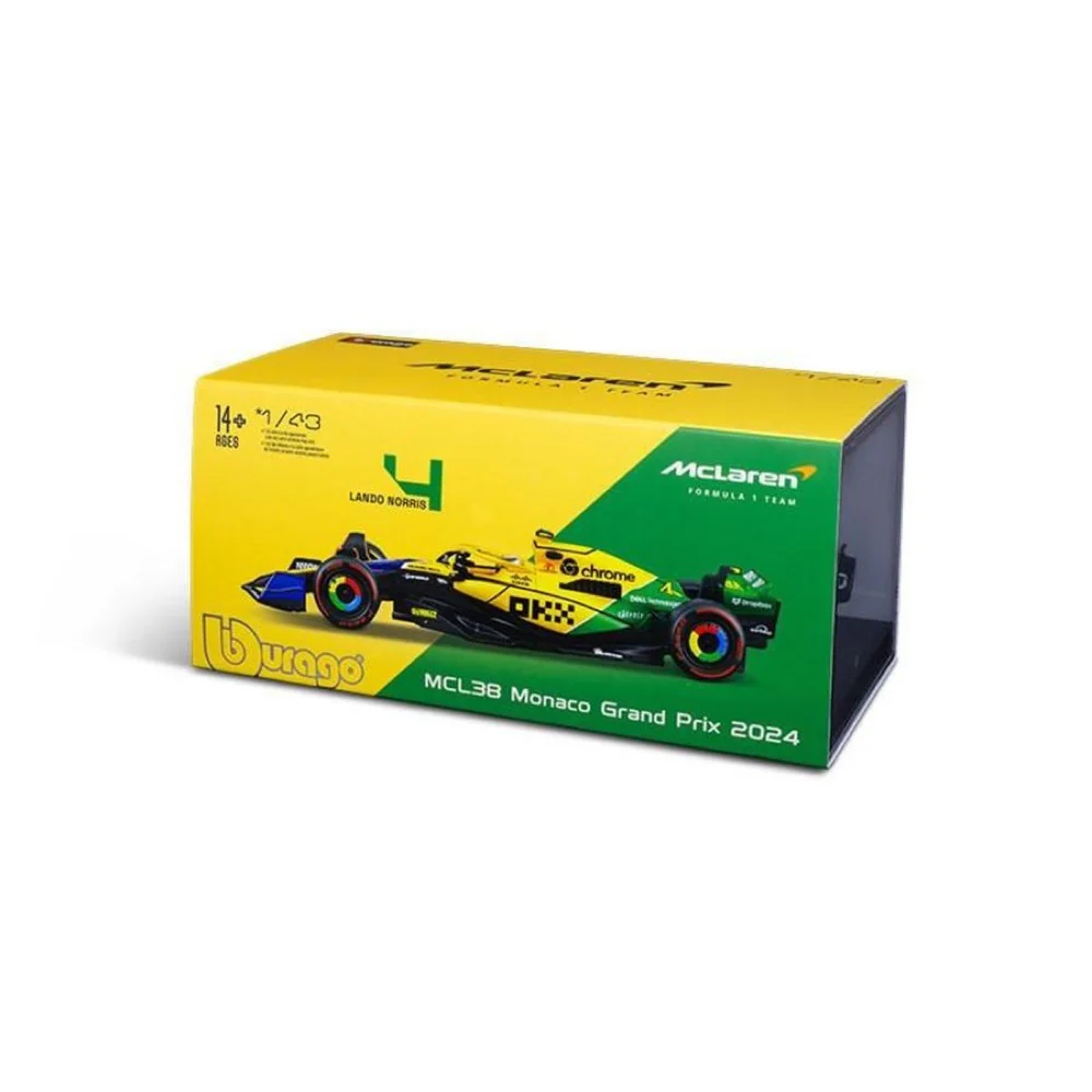 Bburago 01896 1/43 2024 McLaren F1 Senna Livery Driver No.81 Piastri with Helmet - Image 2