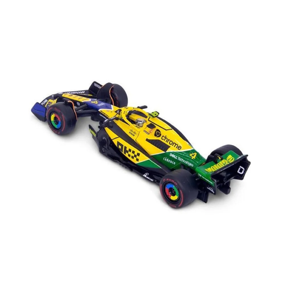 Bburago 01896 1/43 2024 McLaren F1 Senna Livery Driver No.81 Piastri with Helmet - Image 4
