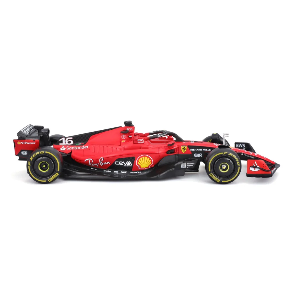 Bburago 26809 1/24 2023 Ferrari SF23 with Leclerc Driver Figurine No.16 - Image 4