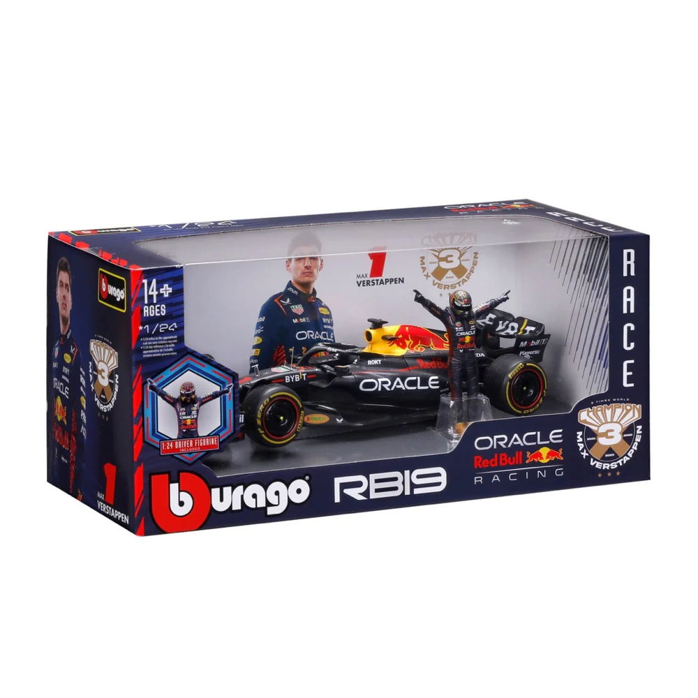 Bburago 28036 1/24 2023 Red Bull Racing RB19 with Verstappen Driver Figurine - Image 2