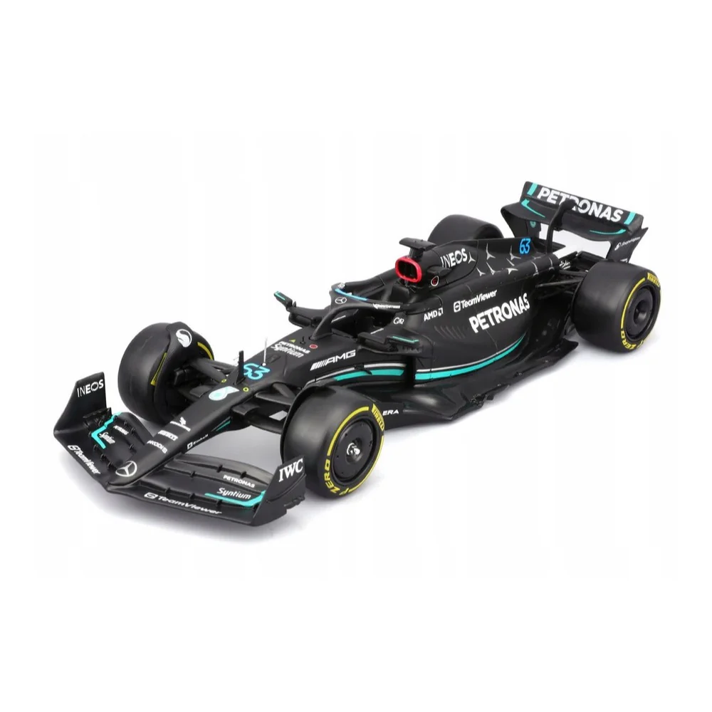 Bburago 28037 1/24 2023 Mercedes AMG W14 with Russell Driver Figurine No.63 - Image 4