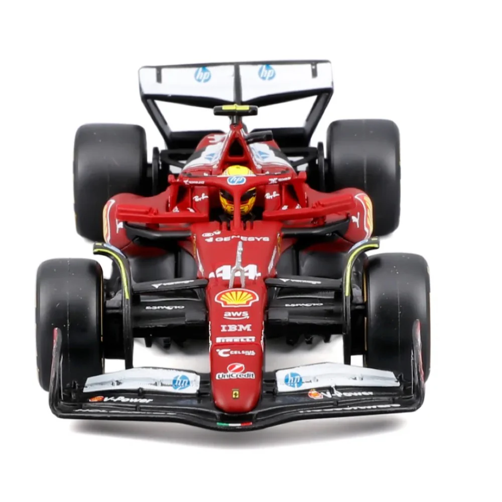 Bburago 36852H 1/43 Ferrari SF-25 No.44 Lewis Hamilton with Helmet and Showcase - Image 4
