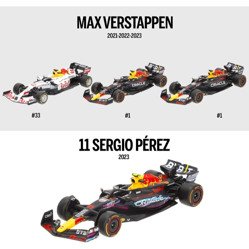 Bburago 38092 1/43 Red Bull 16/18/19 4 piece Gift Pack - Image 3