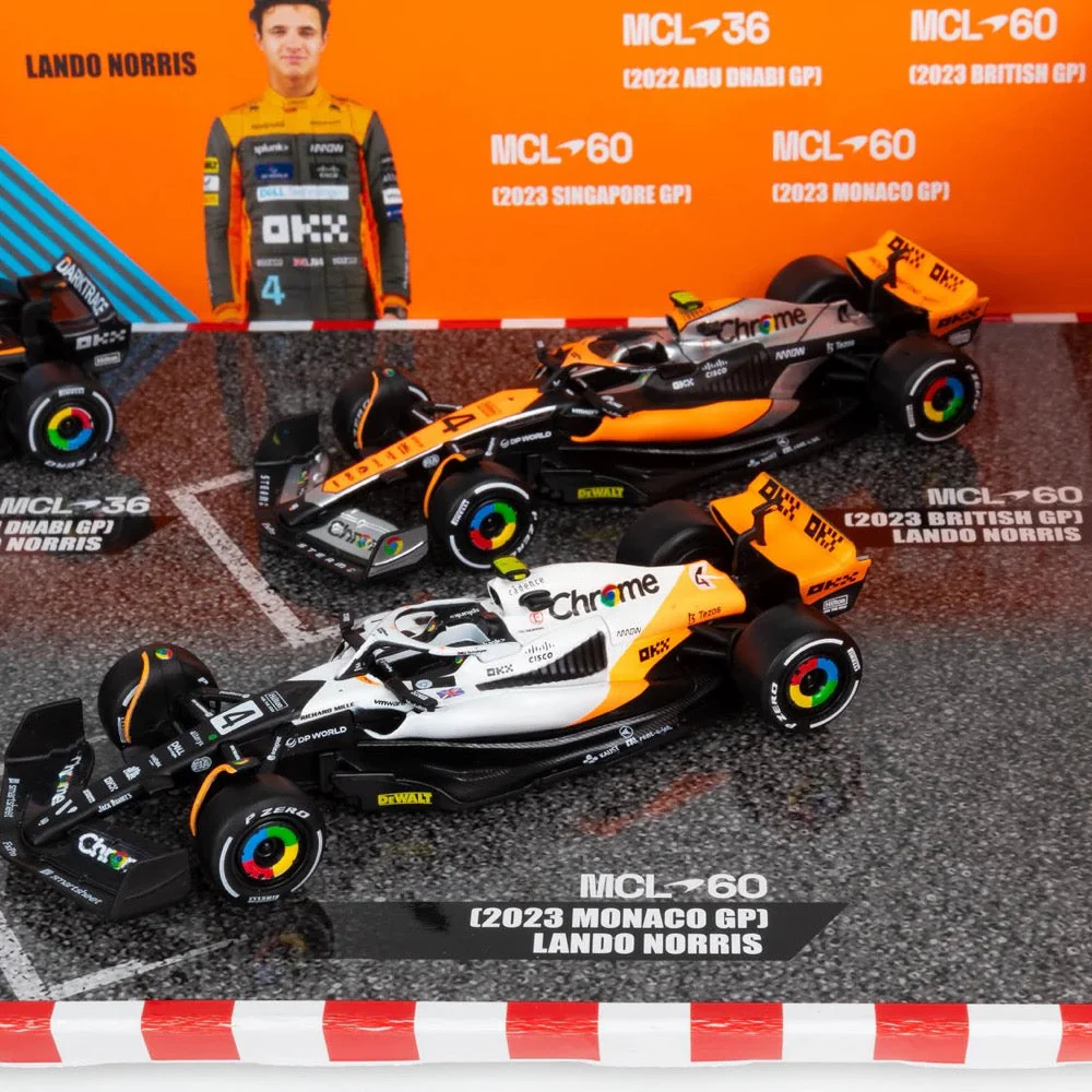 Bburago 38096 1/43 McLaren No.4 Norris 4 piece Gift Pack - Image 4