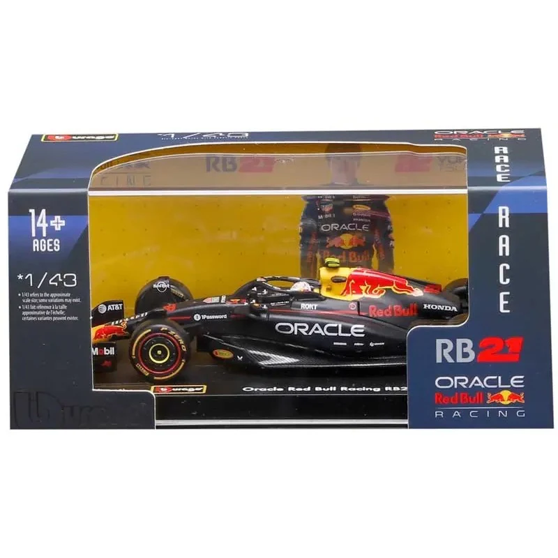 Bburago 38234T 1/43 RedBull Racing RB21 No.22 Yuki Tsunoda with Helmet and Showcase - Image 3