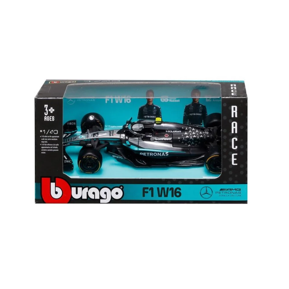 Bburago 38237A 1/43 Mercedes W16 No.12 Andrea Kimi Antonelli - Image 8