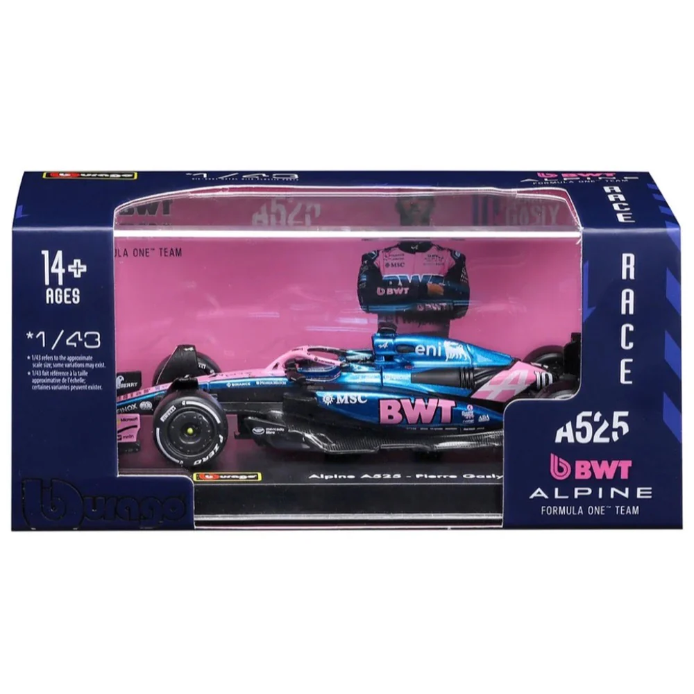 Bburago 38257G 1/43 BWT Alpine A525 No.10 Pierre Gasley - Image 3