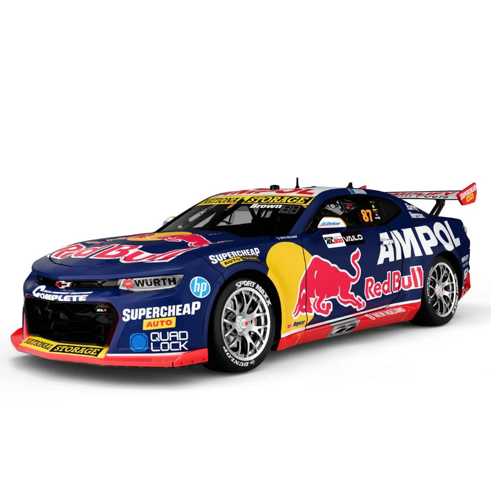 Biante B18C24G 1/18 Chevrolet Camaro Red Bull AMPOL Racing Vailo Adelaide 500 Brown No.87 Championship Winner Diecast Car - Image 2