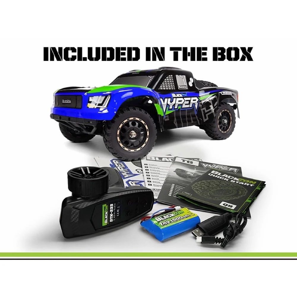 Blackzon Vyper SC 1/16 4WD Blue/Green BZ540274 - Image 4