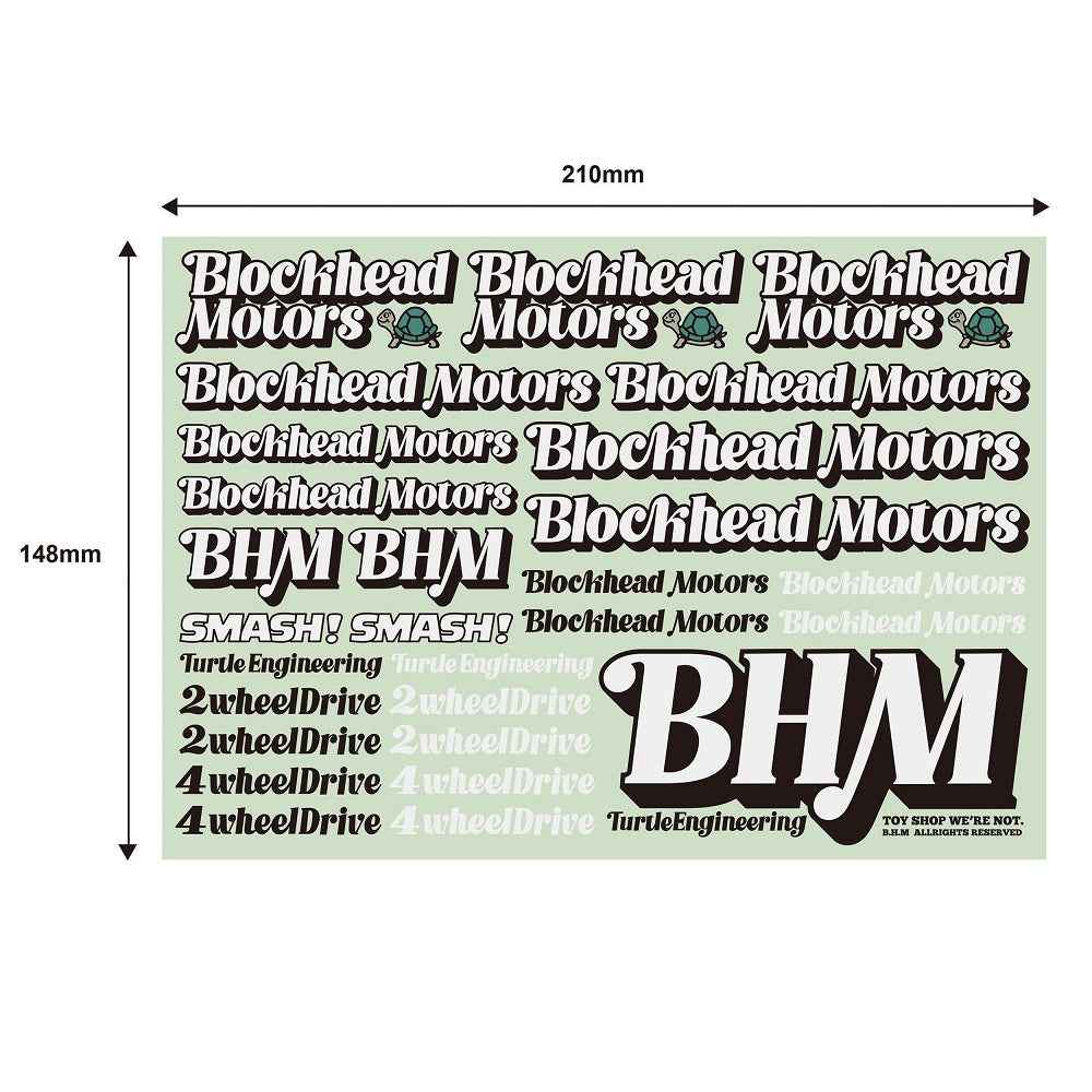 Blockhead Motors Script Logo Decals - Image 2