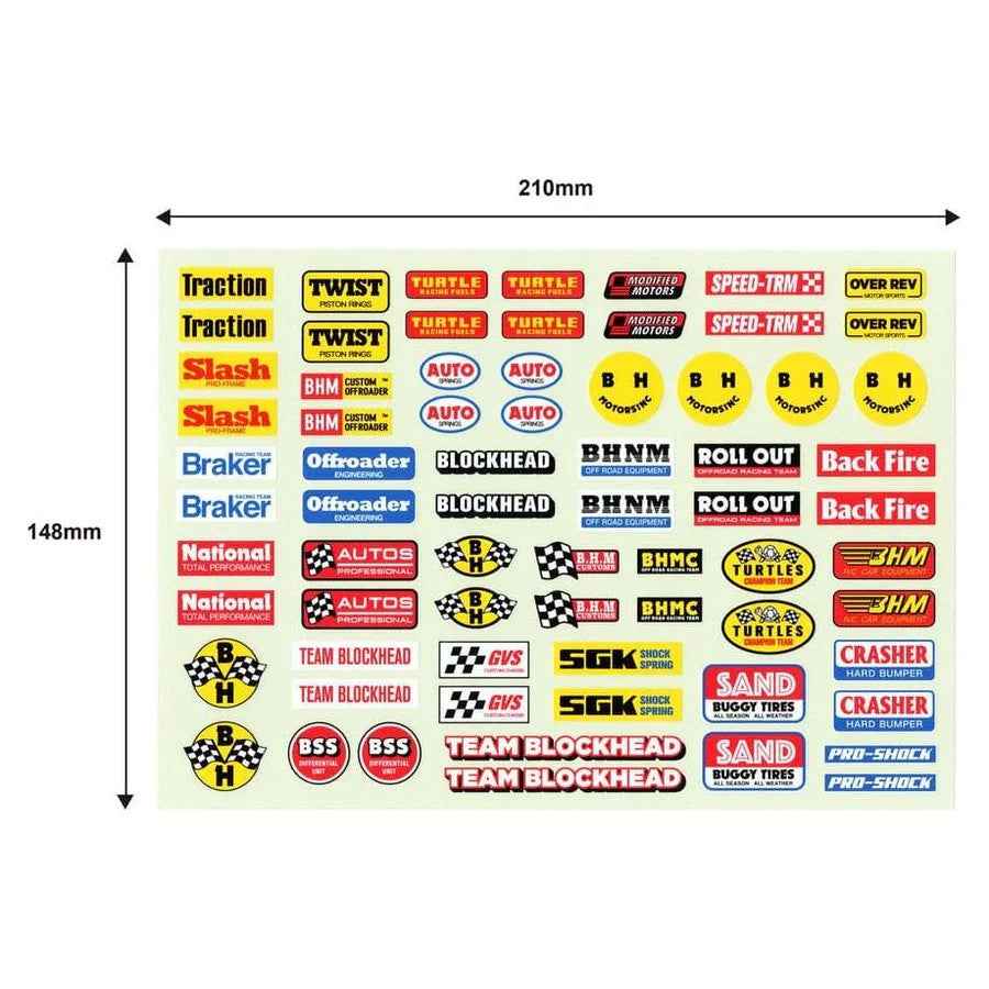 Blockhead Motors Sponsor Decal Set - Image 2