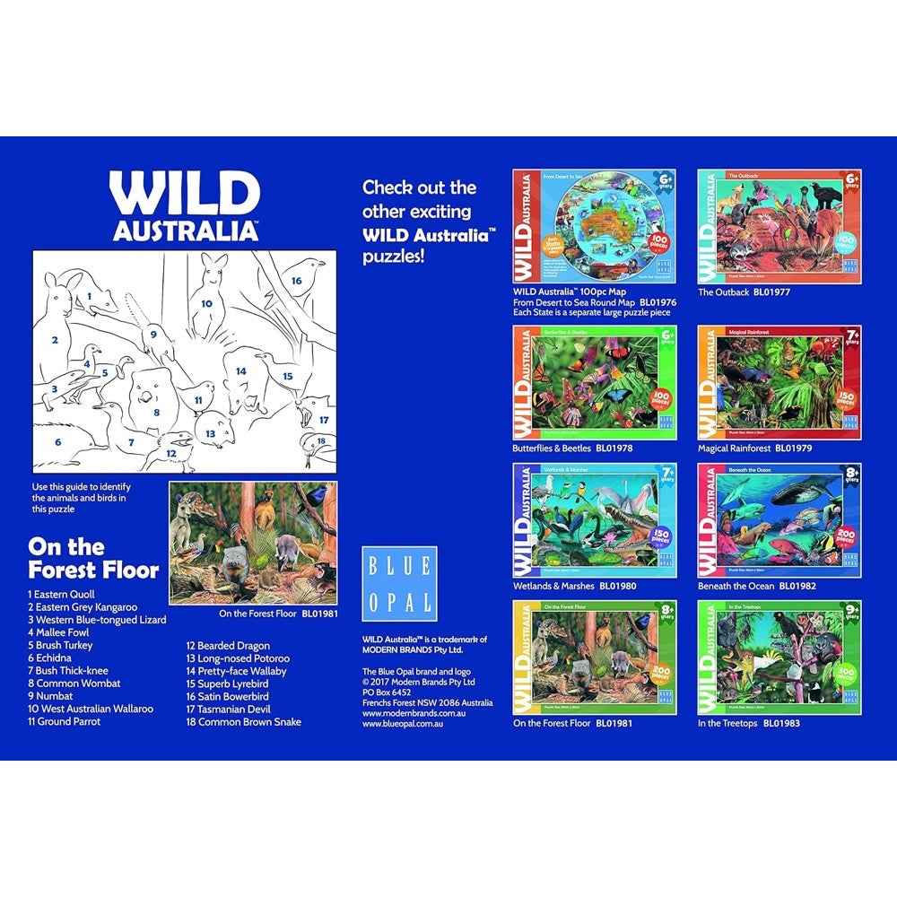 Blue Opal 02098-C Wild Australia On the Forest Floor 200pc Jigsaw Puzzles - Image 3
