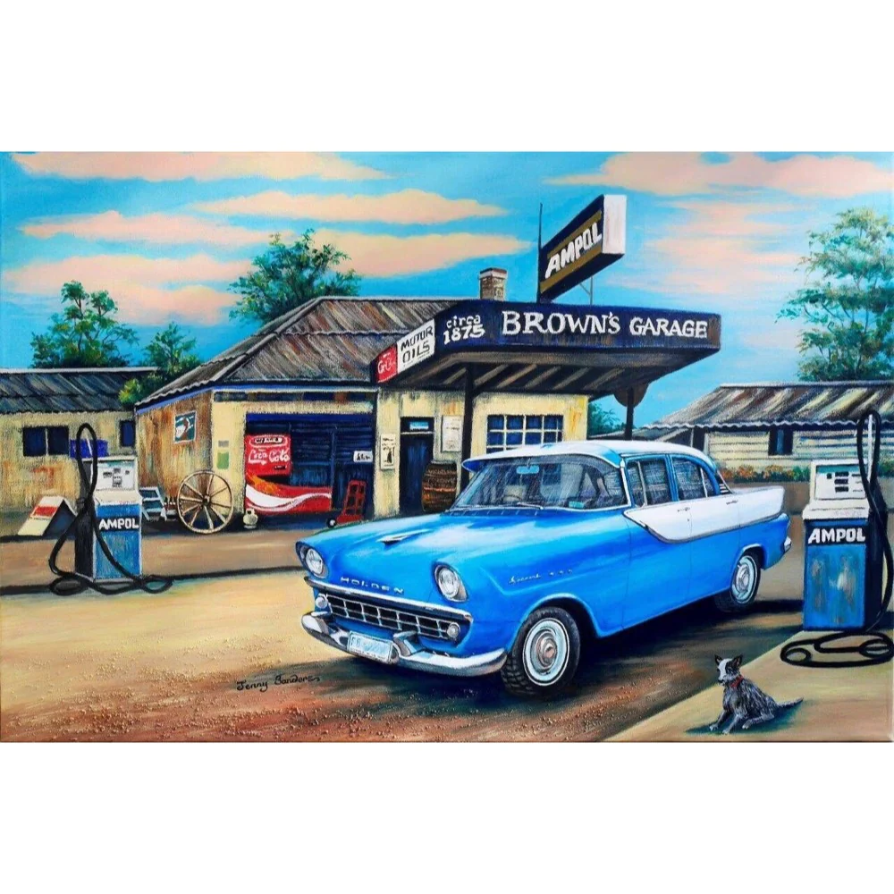 Blue Opal 02302 Jenny Sanders Brown's Garage 1000pc Jigsaw Puzzle - Image 2