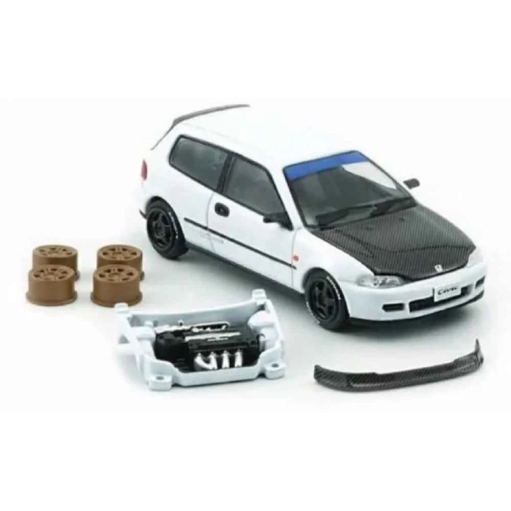 BM Creation 64B0484 1/64 Honda EG6-White Carbon Bonnet (RHD)