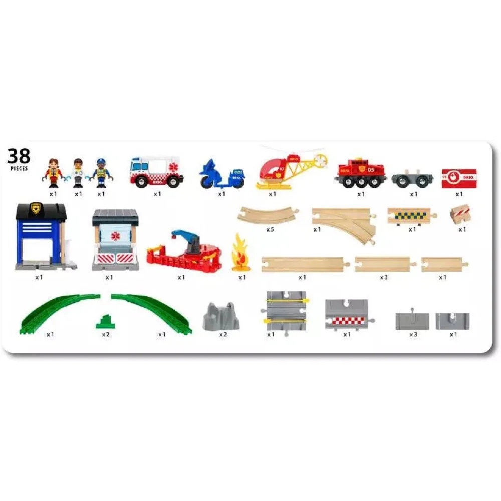 BRIO 36025 Rescue Team Train Set 44pc - Image 10