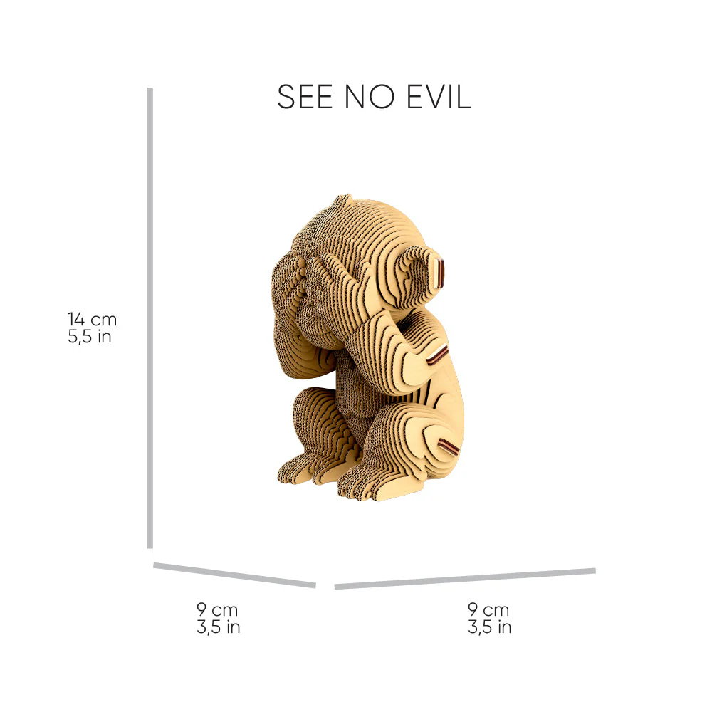 Cartonic Trio Monkeys 3D Puzzle - Image 9