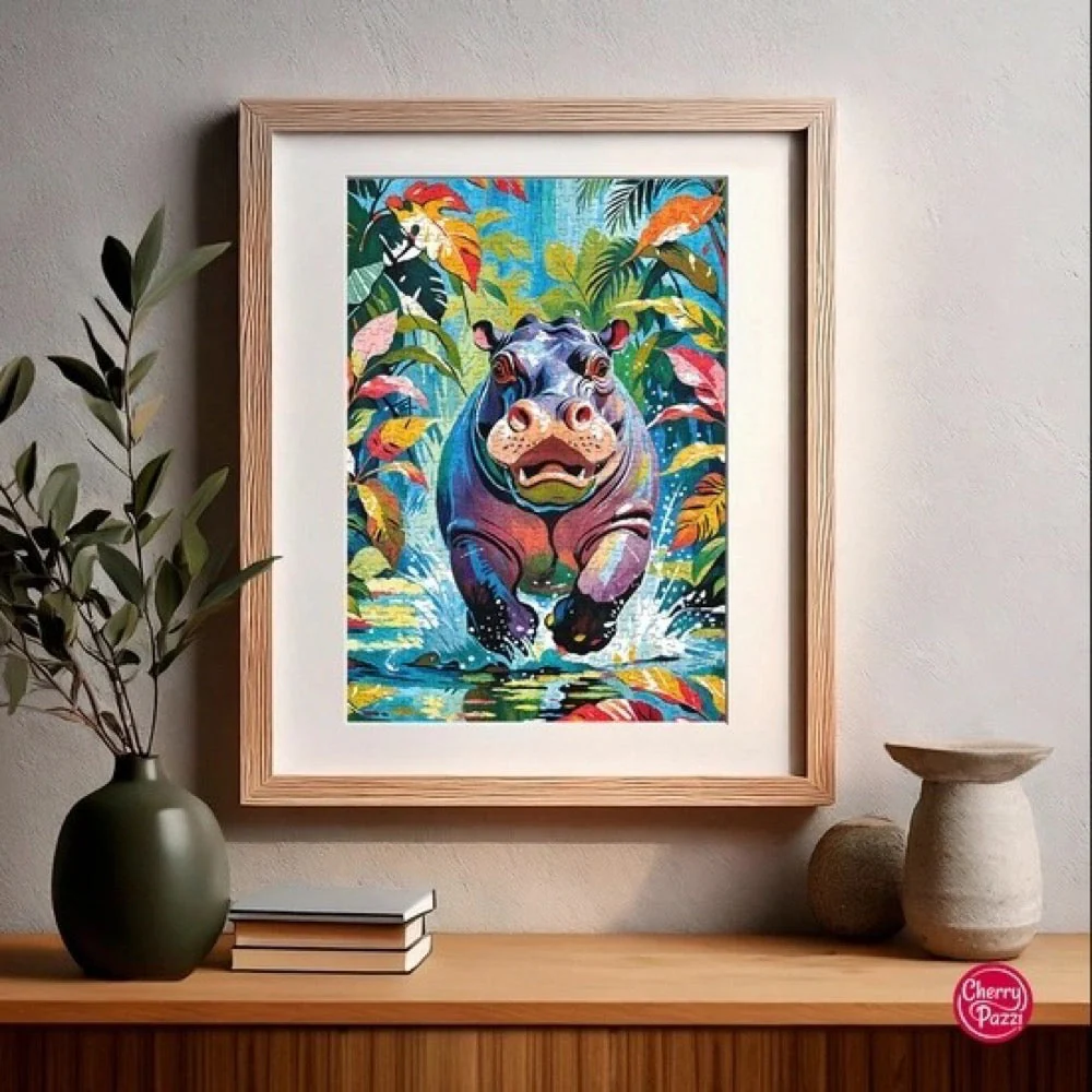 Cherry Pazzi 20272 Happy Hippo 500pc Jigsaw Puzzle - Image 5