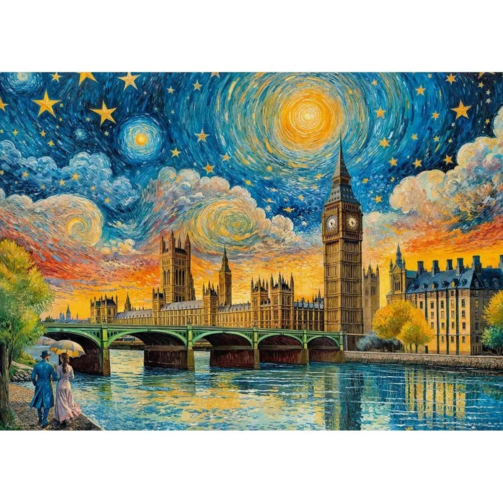 Cherry Pazzi 30882 Impressionist Sky over London 1000pc Jigsaw Puzzle - Image 2