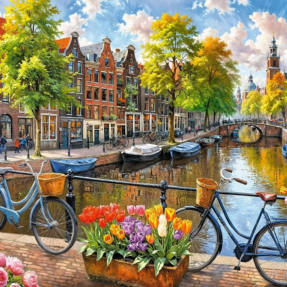 Cherry Pazzi 30943 Amsterdam Tulips 1000pc Jigsaw Puzzle - Image 2