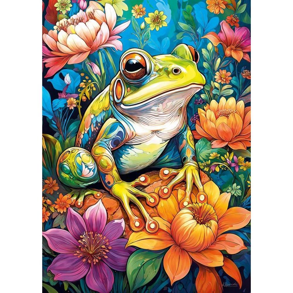 Cherry Pazzi 31100 Flower Power Frog 1000pc Jigsaw Puzzle - Image 2