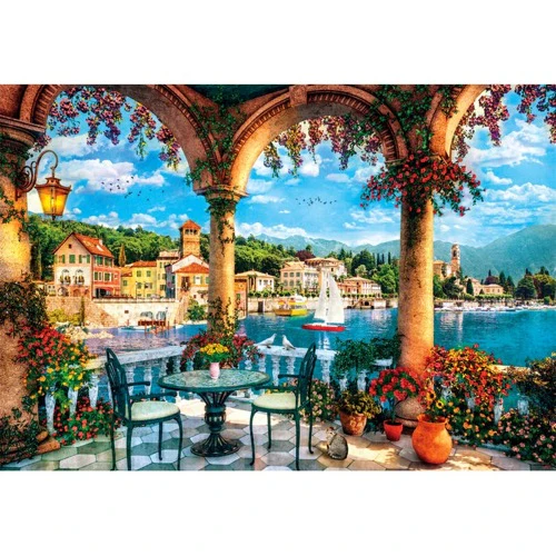 Clementoni Balcony View From Lake Como 1000pc Jigsaw Puzzle - Image 2