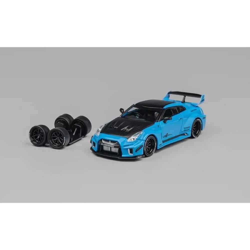 CM Model 64-35RR-07 1/64 Nissan LBWK GT-R R35 Blue - Image 5
