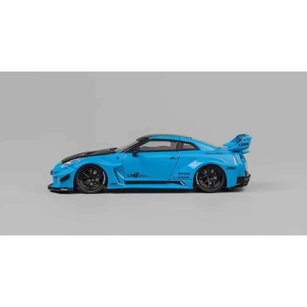 CM Model 64-35RR-07 1/64 Nissan LBWK GT-R R35 Blue - Image 7