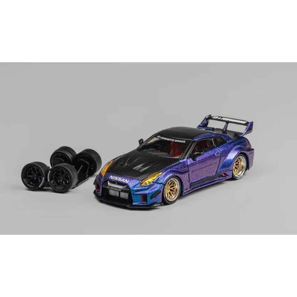 CM Model 64-35RR-16 1/64 Nissan LBWK 35GT-RR Chameleon W Carbon - Image 5
