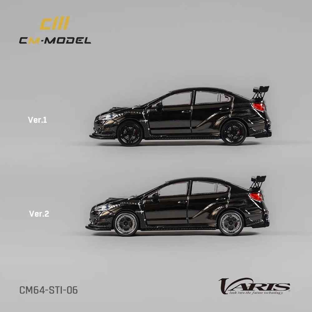 CM Model 64-STI-06 1/64 Subaru Varis WRX STI Wide Body 1.0 Chome Black - Image 6