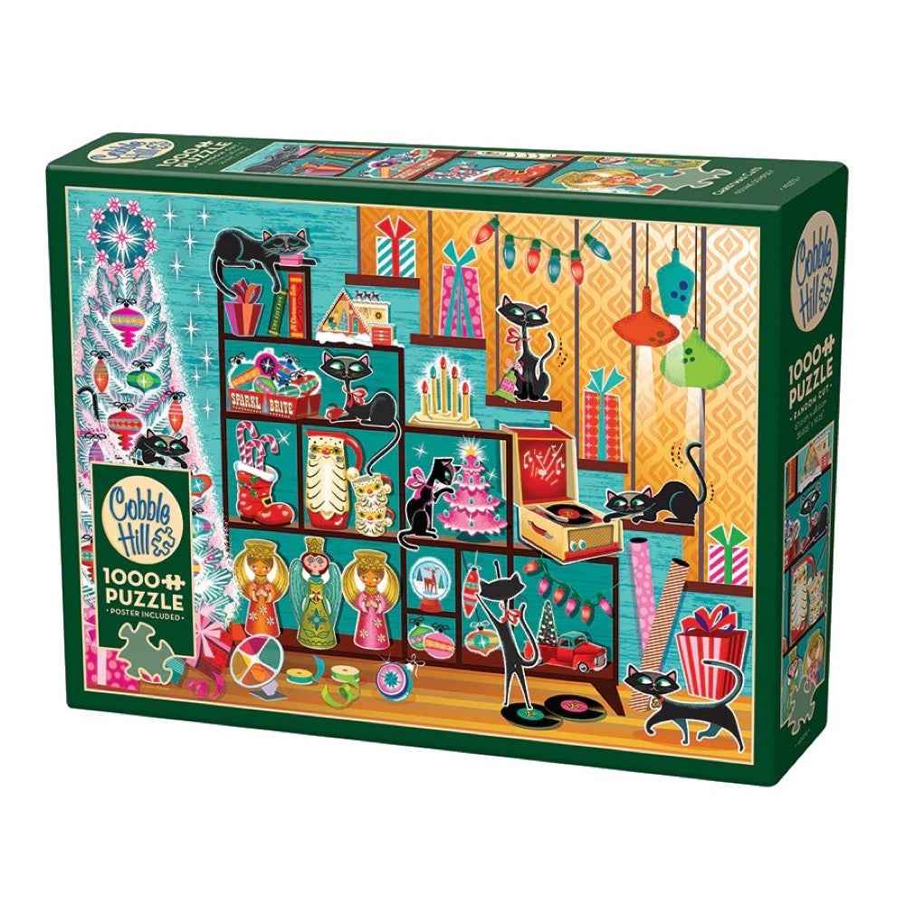 Cobble Hill 40272 Christmas Cats 1000pc Jigsaw Puzzle