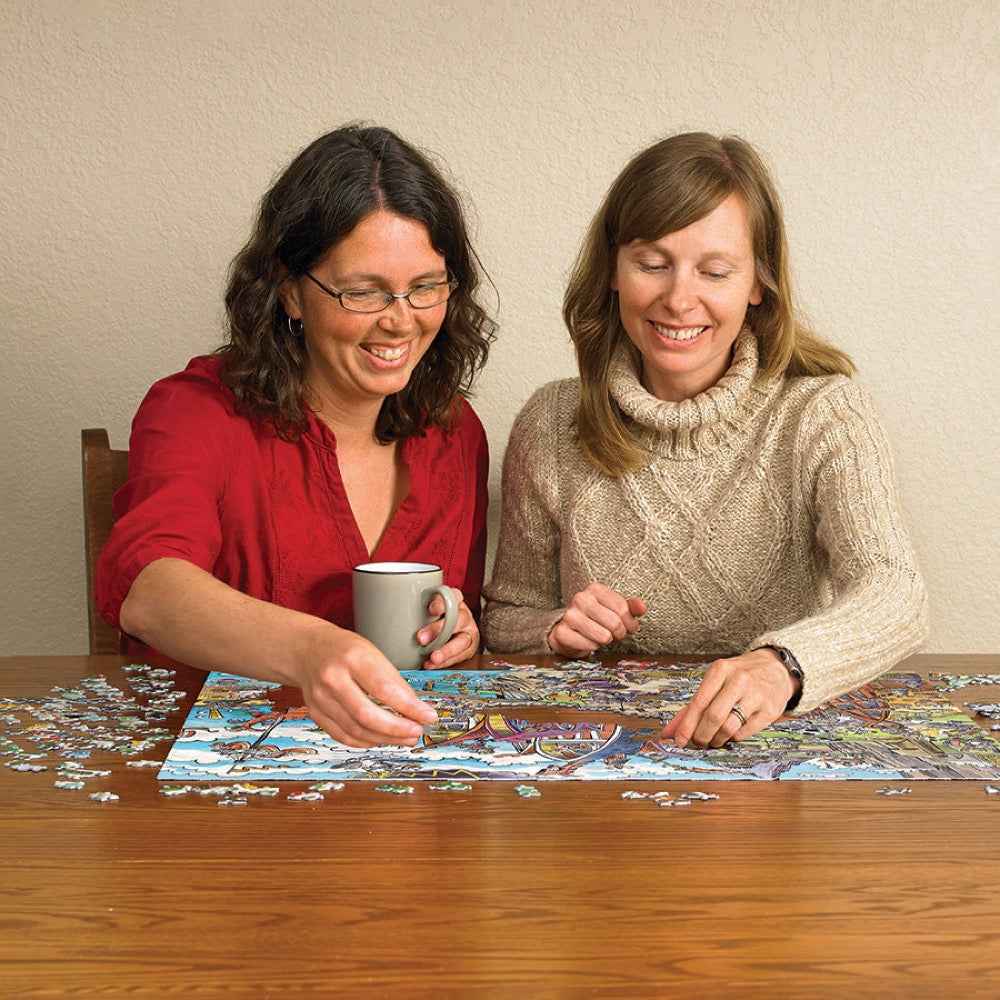 Cobble Hill 44504 Doodletown Viking Village 1000pc Jigsaw Puzzle - Image 6