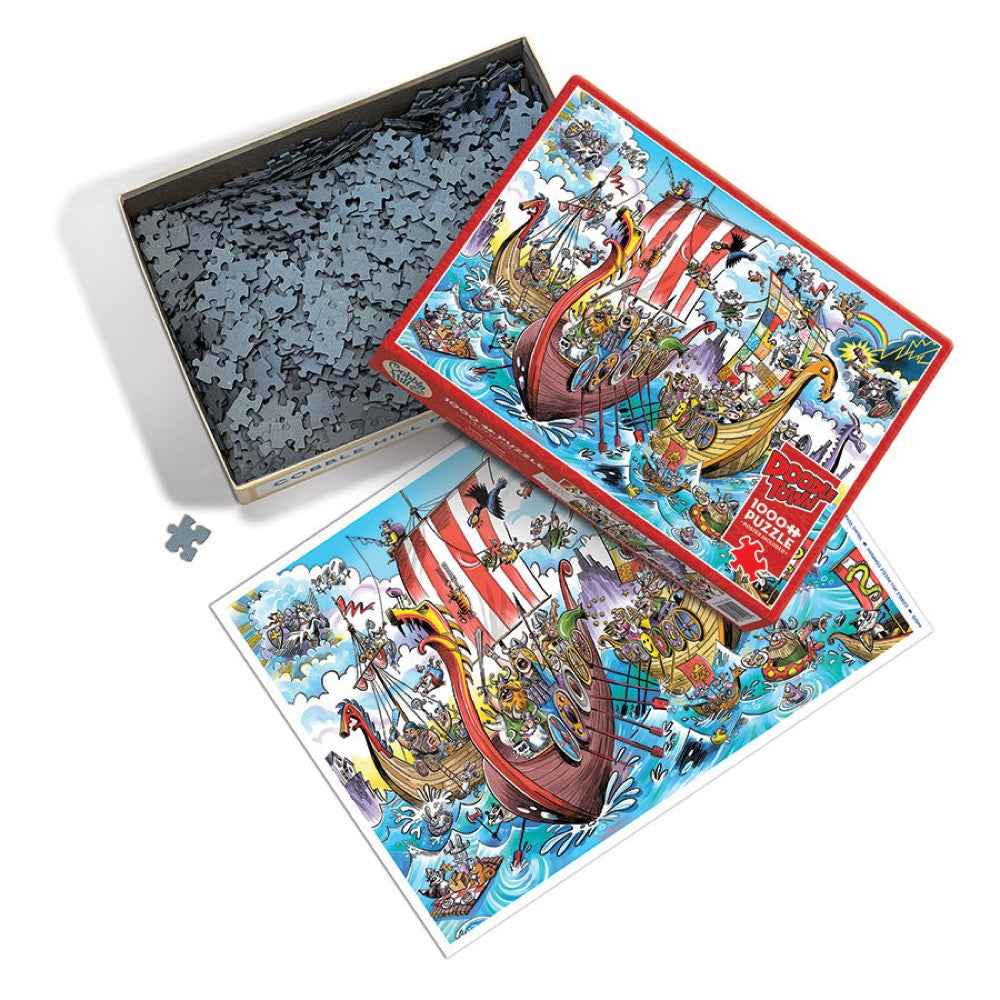 Cobble Hill 44505 Doodletown Viking Voyage 1000pc Jigsaw Puzzle - Image 3