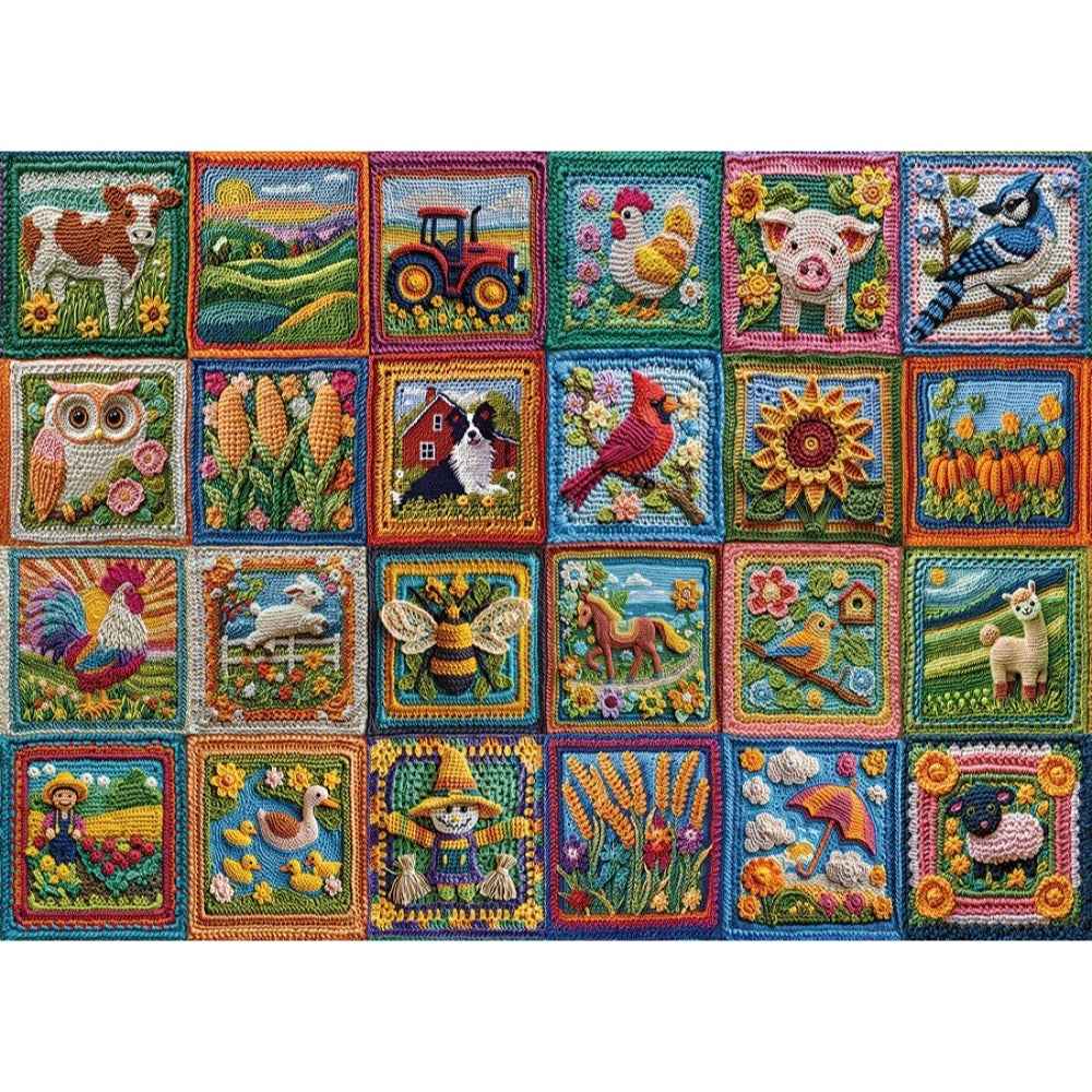 Cobble Hill Country Life Crochet 1000pc Jigsaw Puzzle - Image 2