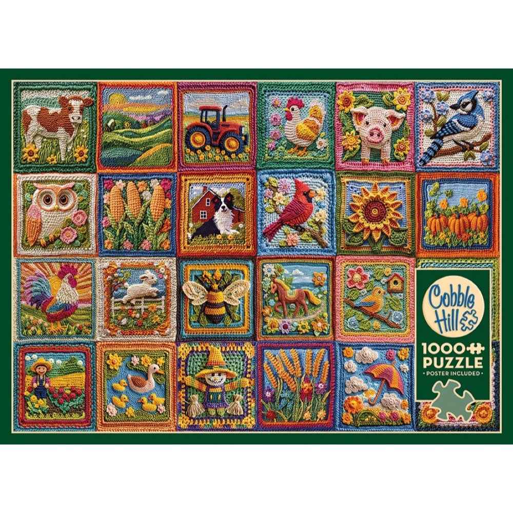 Cobble Hill Country Life Crochet 1000pc Jigsaw Puzzle - Image 3