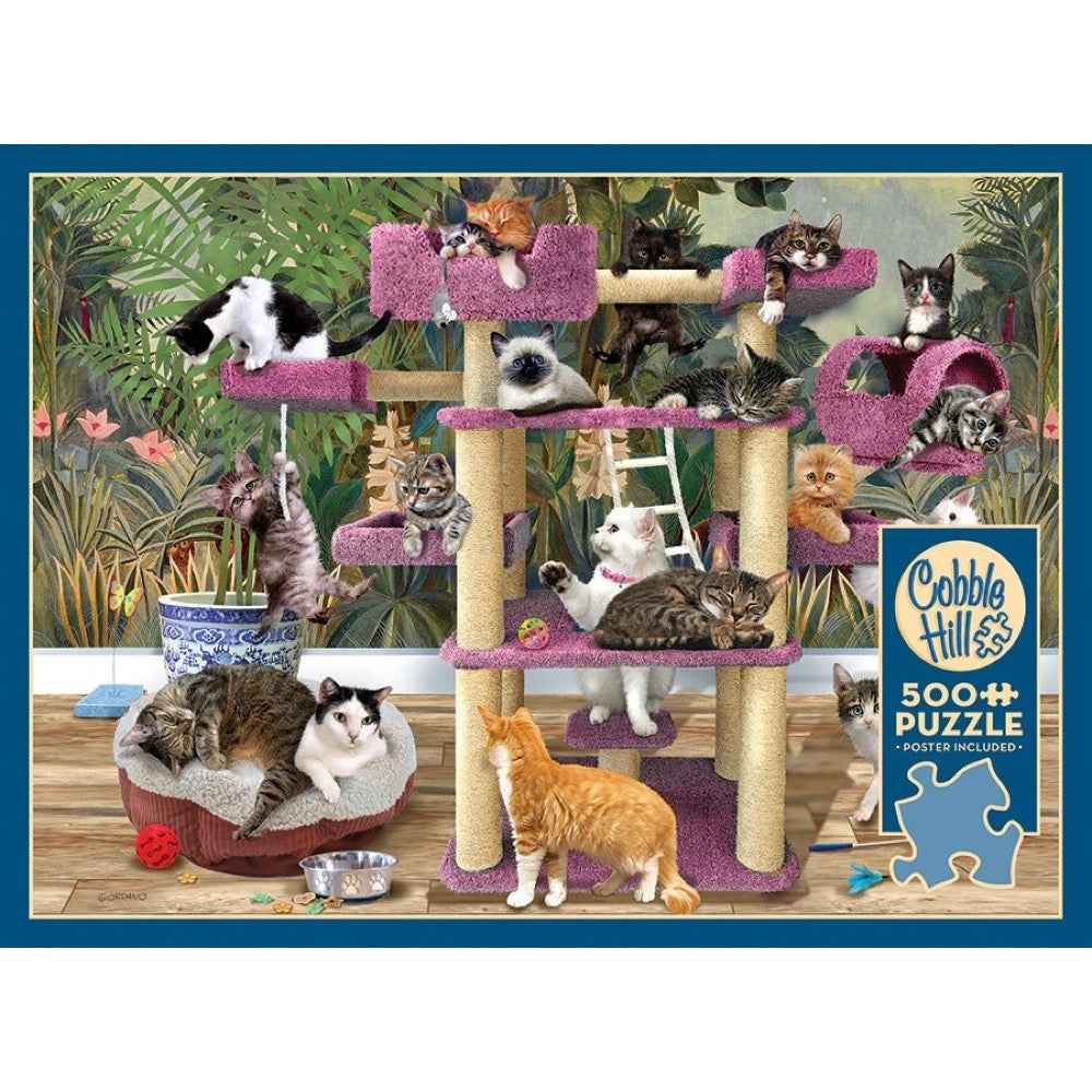 Cobble Hill Jungle Cats 500pc Jigsaw Puzzle - Image 3