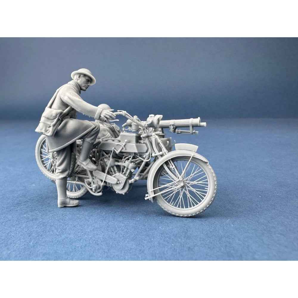 Copper State Models F35-080 1/35 Machine Gun Corps Rider Starting A Motorcycle - Image 5