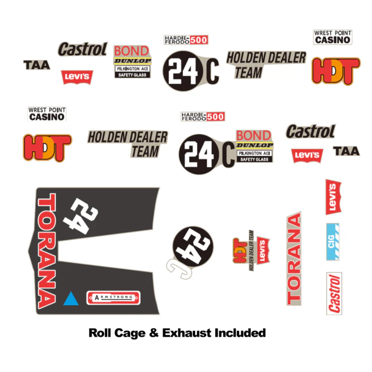 DDA 1/24 No.24C LJ Torana Bathurst Decal Kit Accessory