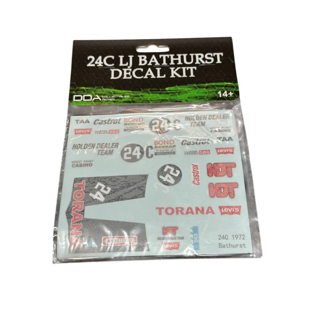DDA 1/24 No.24C LJ Torana Bathurst Decal Kit Accessory - Image 2
