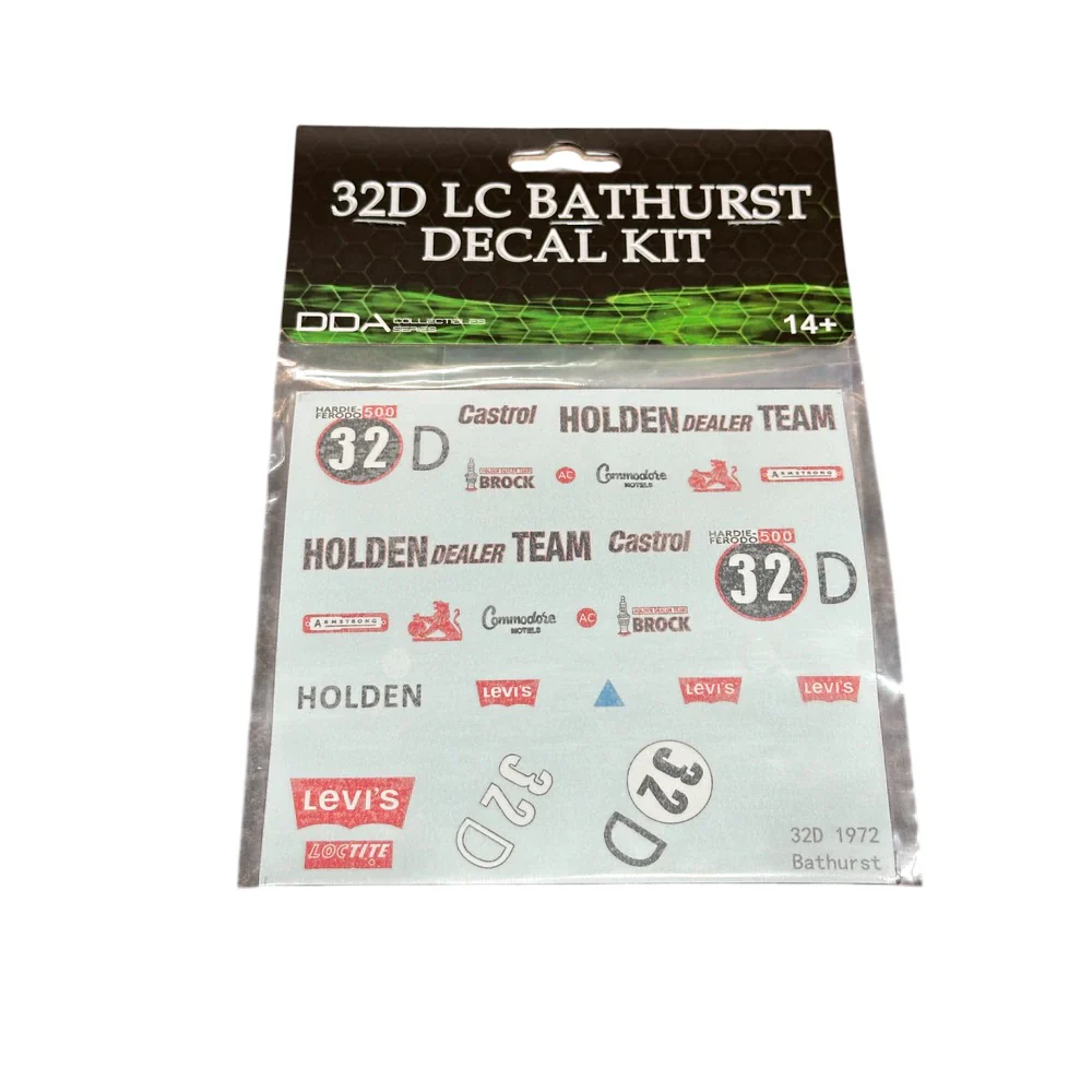 DDA 1/24 No.32D LC Torana Bathurst Decal Kit Accessory - Image 2