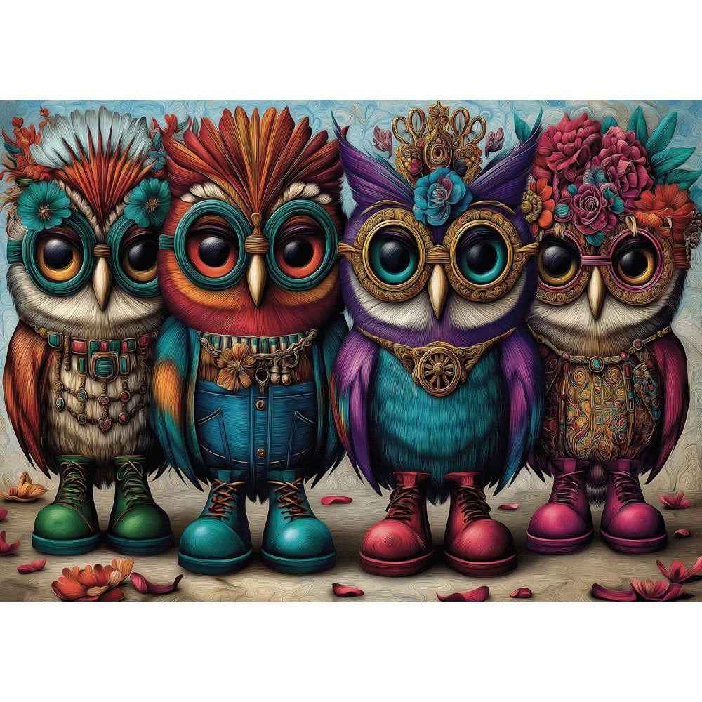 Delfy 26002 Booted Owl Quartet 1000pc Jigsaw Puzzle - Image 2