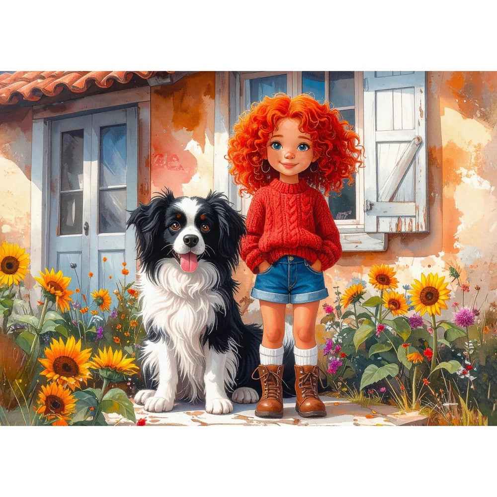 Delfy 26018 Red Curls And Paws 1000pc Jigsaw Puzzle - Image 2
