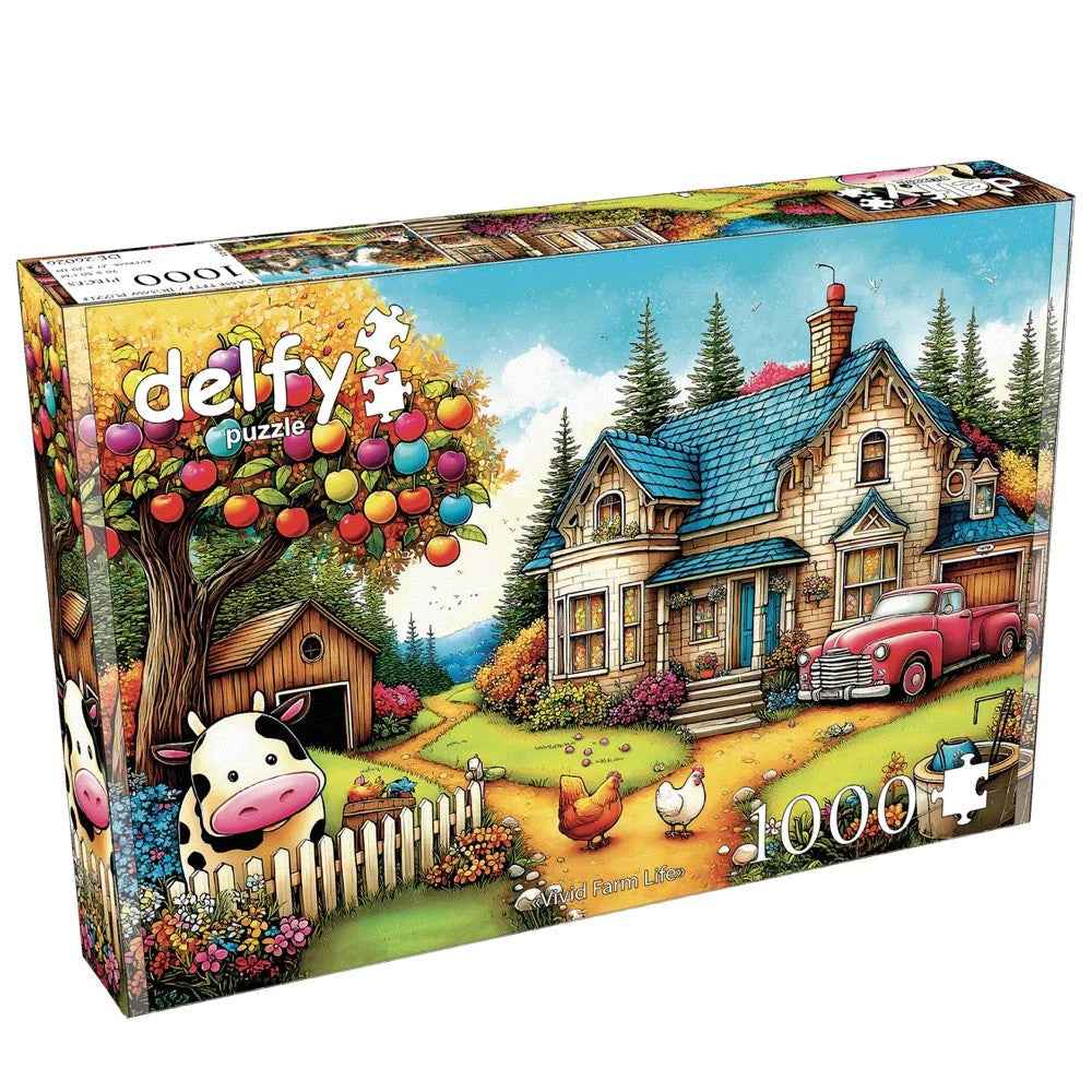 Delfy 26026 Vivid Farm Life 1000pc Jigsaw Puzzle