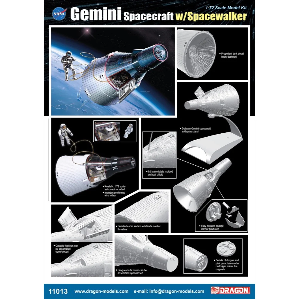Dragon 11013 1/72 Gemini Spacecraft - Image 2