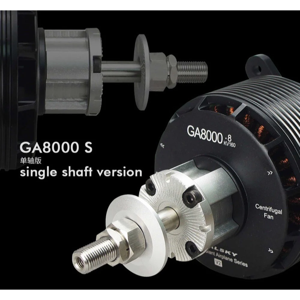 Dualsky DSXM52102 GA8000.9S 140kv 80cc Single Bolt Brushless Motor - Image 4