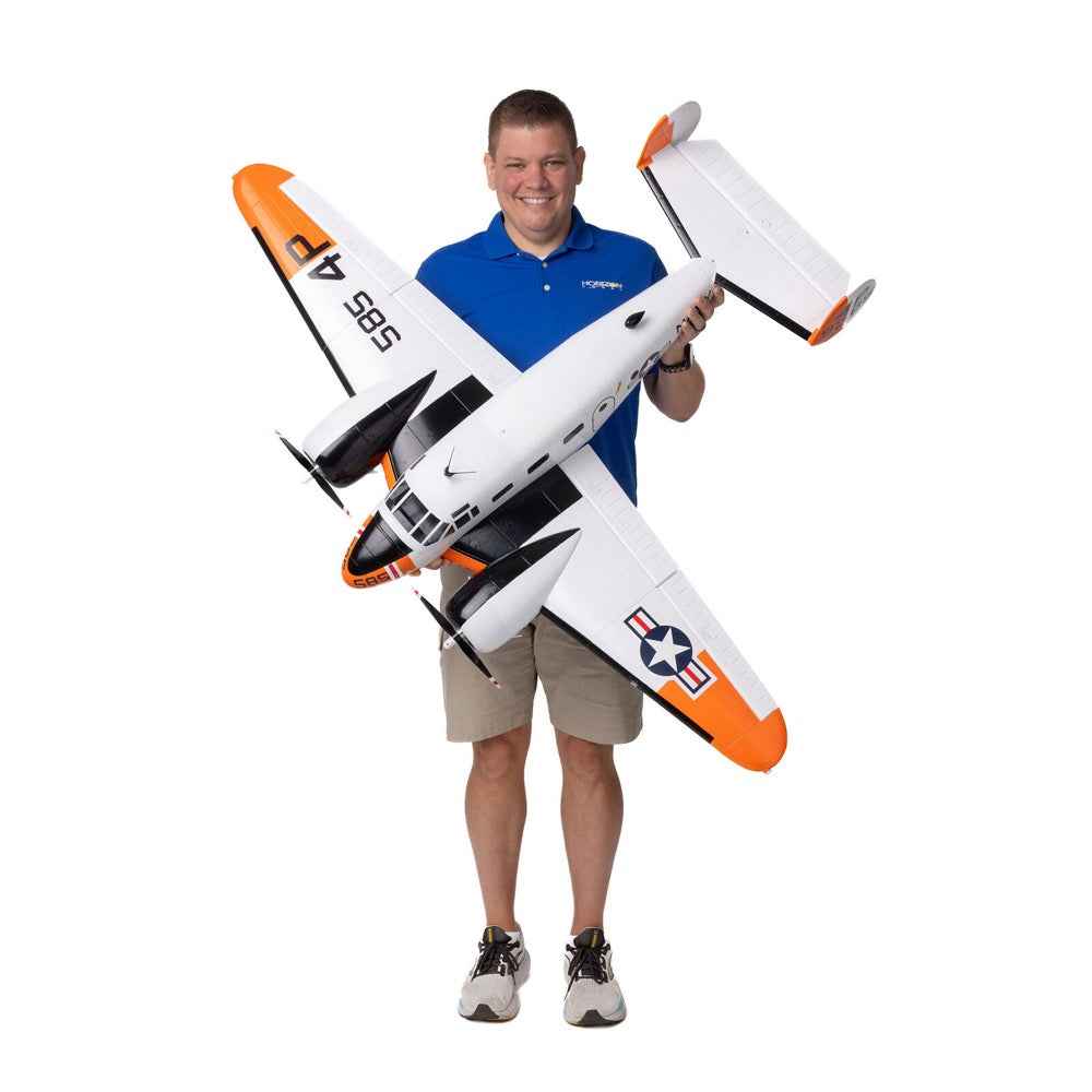 E-Flite Beechcraft D18 RC-45J 1.5m RC Plane BNF Basic EFL-3726 - Image 28
