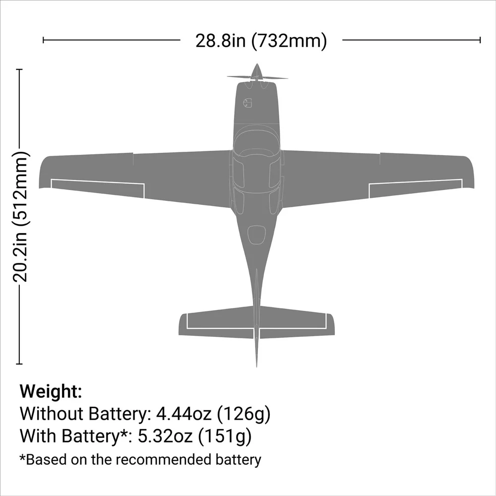 E-Flite EFLU15950 UMX Cirrus SR22T BNF Basic - Image 23