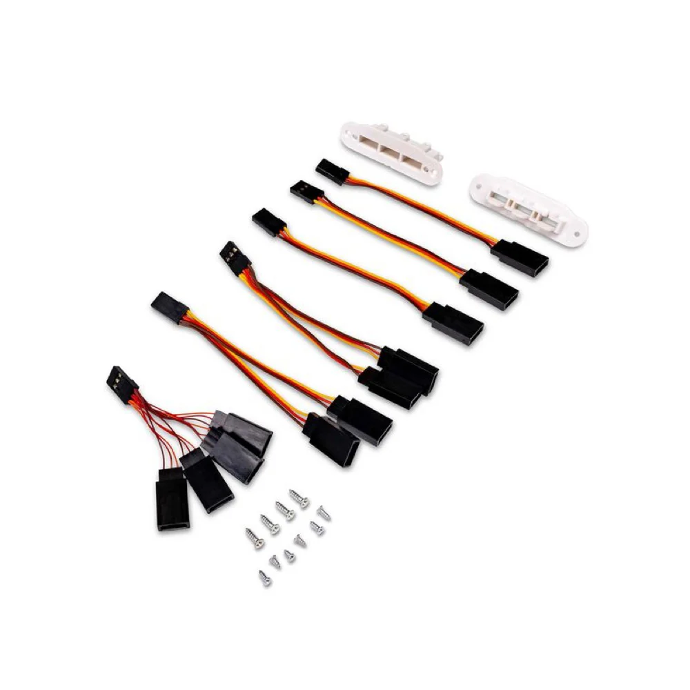 E-Flite 1432 Hands-Free Mounts with Servo Extensions Habu XS 80