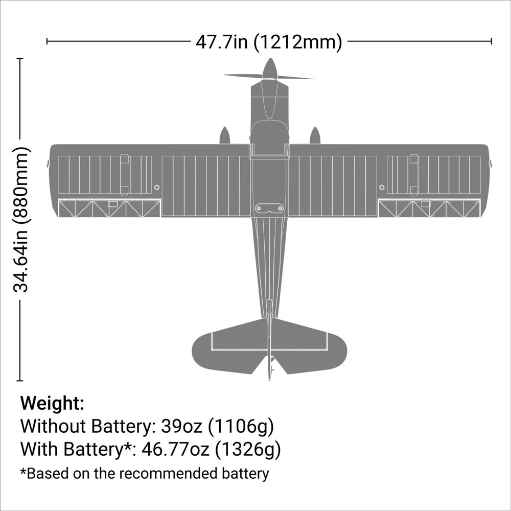 E-Flite Super Decathlon 1.2m RC Plane (BNF Basic) - Image 32