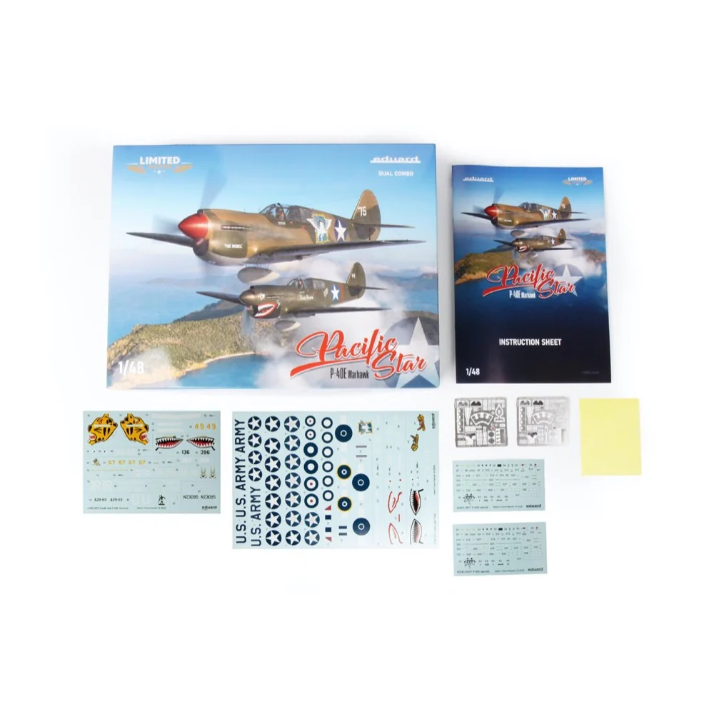 Eduard 11185 1/48 PACIFIC STAR Curtiss P-40E Warhawk Dual Combo The Limited edition - Image 12